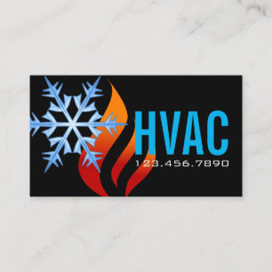 Carte De Visite Chauffage et refroidissement, Climatisation HVAC A