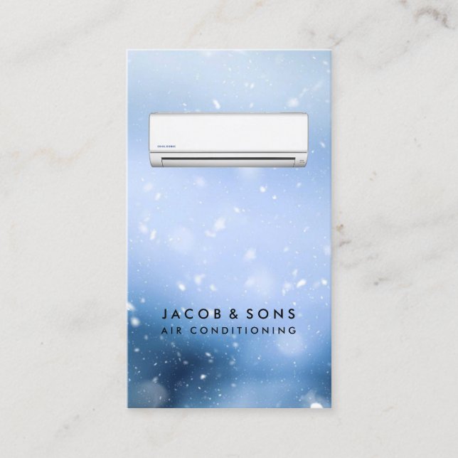 Carte De Visite Chauffage Ventilation Climatisation HVAC (Devant)