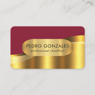Carte De Visite Chauffeur Boutique Vague d'Or Luxueuse