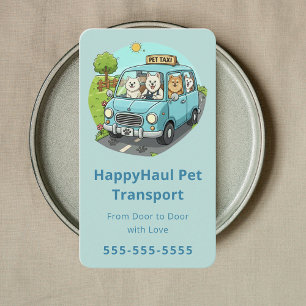 Carte De Visite Chauffeur de Compagnie Vétérinaire de Transport de