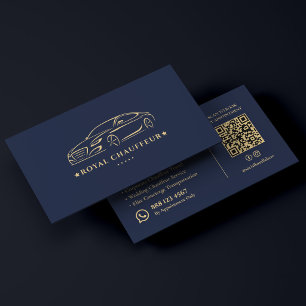 Carte De Visite Chauffeur de direction VIP Chauffeur privé Dark Na