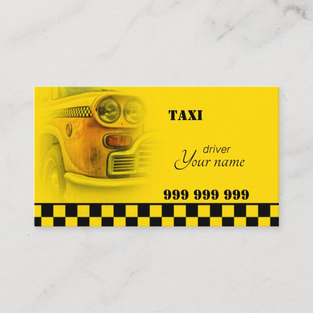 Carte De Visite chauffeur de taxi (Devant)