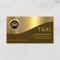 Chauffeur de taxi Brown de couche d'or élégant