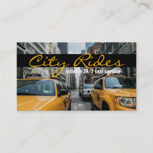Carte De Visite Chauffeur de taxi Conducteur de taxi Entreprise de