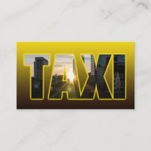Carte De Visite Chauffeur de taxi conducteur de taxi taxi jaune le