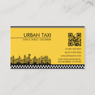 Carte De Visite Chauffeur de taxi de code QR moderne