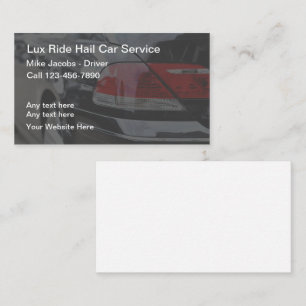 Carte De Visite Chauffeur de taxi de réservation de luxe Uber