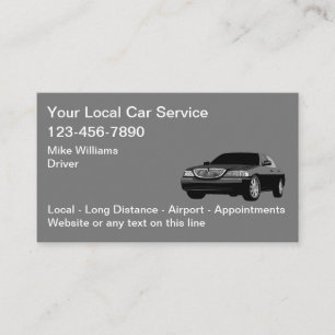 Carte De Visite Chauffeur de Taxi de Service de Voitures de Locati