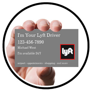 Carte De Visite Chauffeur de Taxi en covoiturage Moderne B