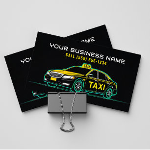 Carte De Visite Chauffeur de taxi moderne