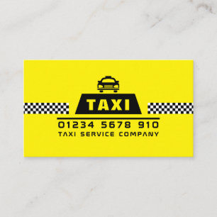 Carte De Visite Chauffeur de taxi moderne et tendance