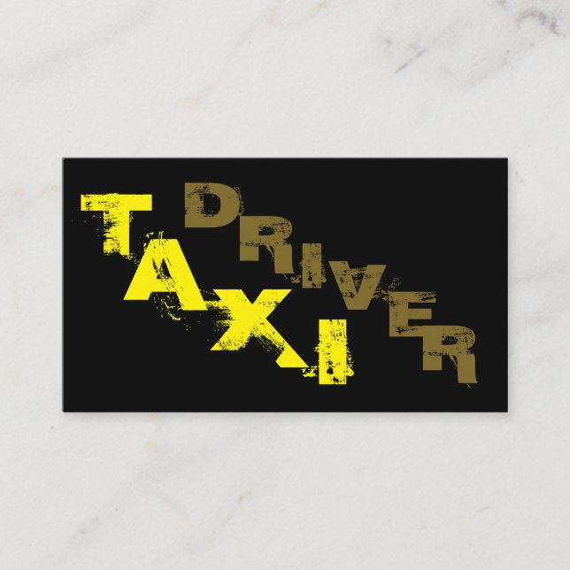 Carte de visite chauffeur de taxi professionnel (Devant)