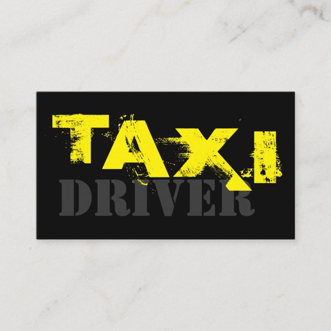 Carte de visite chauffeur de taxi professionnel (Devant)