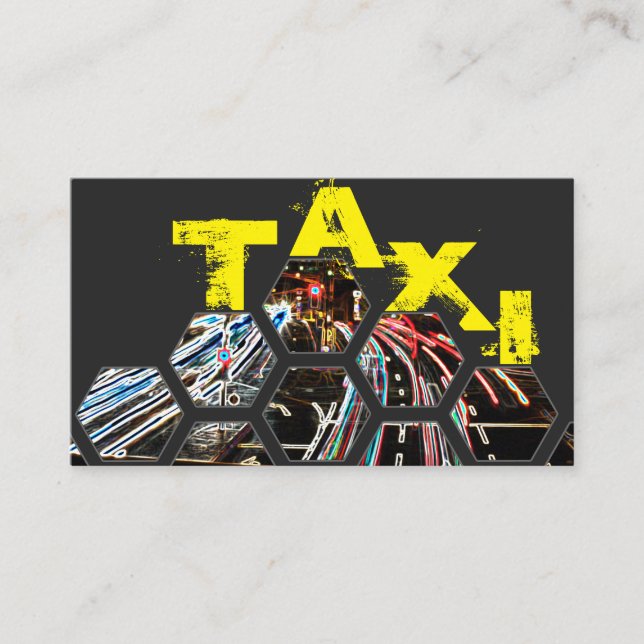Carte de visite chauffeur de taxi professionnel (Devant)