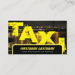 Carte De Visite chauffeur de taxi professionnel chauffeur de taxi 