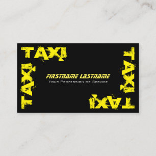 Carte De Visite chauffeur de taxi professionnel chauffeur de taxi 