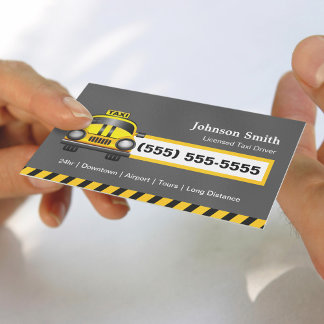 Carte De Visite Chauffeur de taxi urbain - Casquette jaune