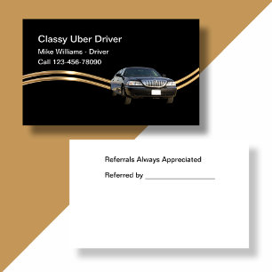 Carte De Visite Chauffeur de VTC Indépendant et Élégant Nouveau