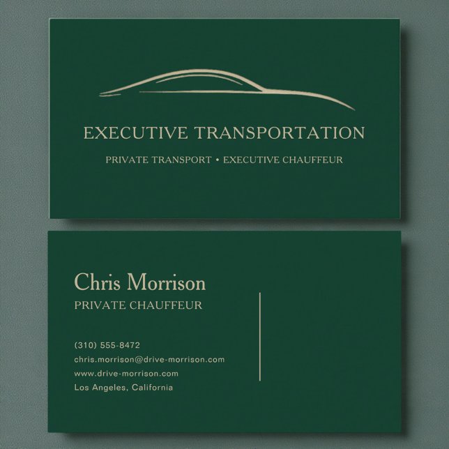 Carte De Visite Chauffeur Exécutif Moderne (Créateur téléchargé)