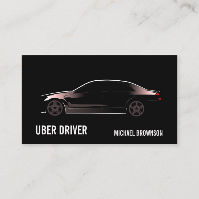Carte De Visite Chauffeur mobile voiture de luxe (Devant)