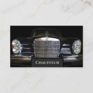 Carte De Visite Chauffeur noble Mercedes Benz vieux conducteur