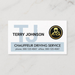Carte De Visite Chauffeur Personnalisé Monogramme
