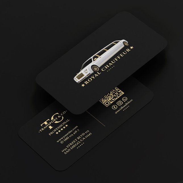 Carte De Visite Chauffeur privé de luxe Limousine blanche (Luxury Private Driver Chauffeur White Limo Business Card
☆★
☆★
☆★
☆★
☆★
4.7 out of 5 stars rating
(3)