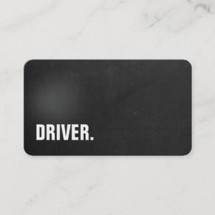 Carte De Visite Chauffeur Professionnel Tableau Noir Minimaliste M