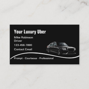 Carte De Visite Chauffeur Uber Classe Finition Brillante
