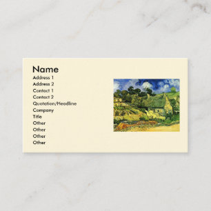 Carte De Visite Chaumières, Cordeville par Vincent van Gogh