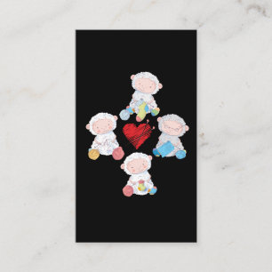 Carte De Visite Chaussettes de Tricot en lin mignonne Crochet Gran