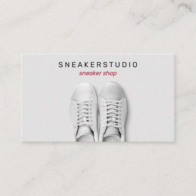 Carte De Visite Chaussures de sport baskets grises (Devant)