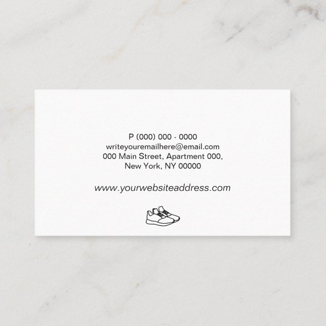 Carte De Visite Chaussures de sport mode baskets tendance (Dos)