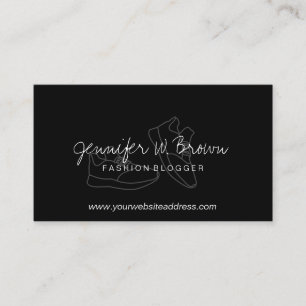 Carte De Visite Chaussures de sport noires en baskets