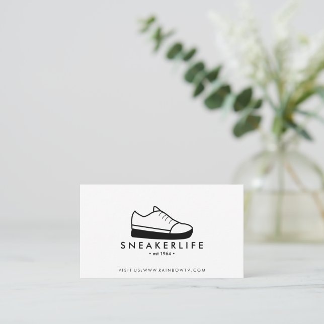 Carte De Visite Chaussures de sport Sneaker dessinées à la main (Debout devant)