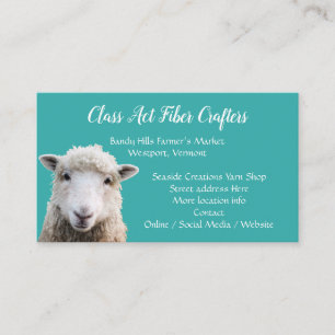 Carte De Visite Cheep Face Custom Yarn Fiber Craft Shop Business C
