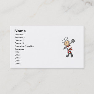 Carte De Visite Chef avec pince à salade