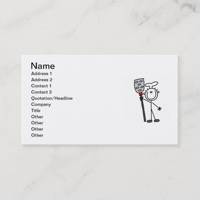 Carte De Visite Chef avec spatule (Devant)