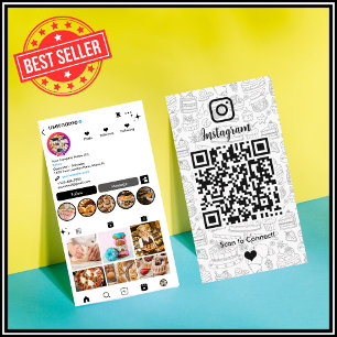 Carte de visite Chef Bakery Instagram Code QR Cate