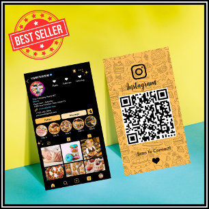 Carte de visite Chef Bakery Instagram Pêche Pâtiss