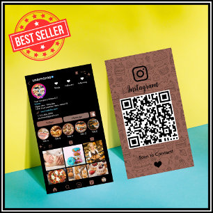 Carte De Visite Chef boulangerie Instagram Terracotta Pastry Cater