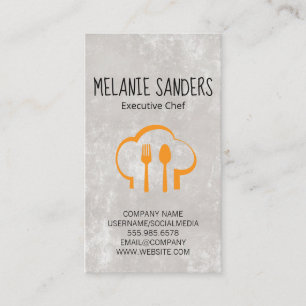 Carte De Visite Chef Casquette et argenterie