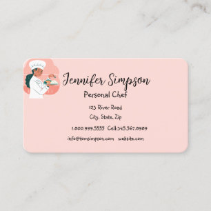 Carte De Visite Chef Cook Baker Privé