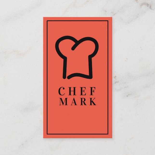 Carte De Visite Chef Cook Restaurant Restauration (Devant)