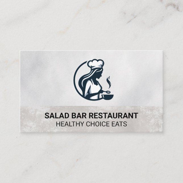 Carte De Visite Chef cuisine sur poêle (Devant)