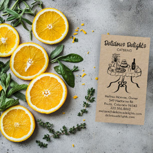 Carte De Visite Chef cuisinier Événement Planifier nourriture CUST