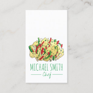 Carte De Visite Chef cuisinier jamaïcain Ackee and Saltfish Cod