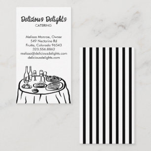 Carte De Visite Chef cuisinier Planification des événements Cuisin