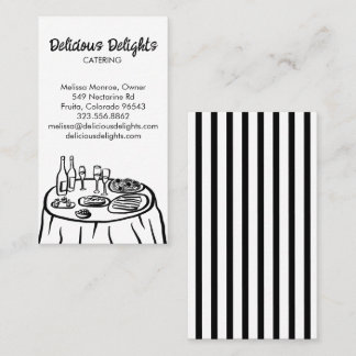 Carte De Visite Chef cuisinier Planification des événements Cuisin