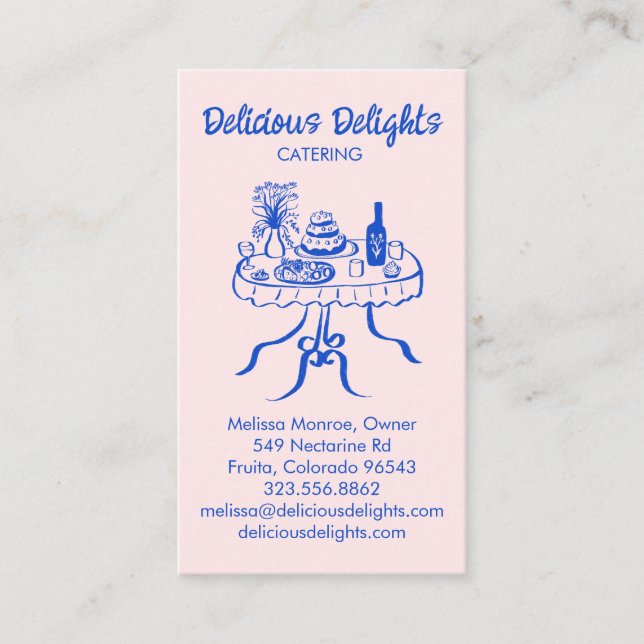 Carte De Visite Chef cuisinier Planification des événements Cuisin (Devant)